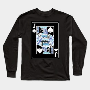 Jack of Spades Pixel Art Bright Negative Mode Long Sleeve T-Shirt